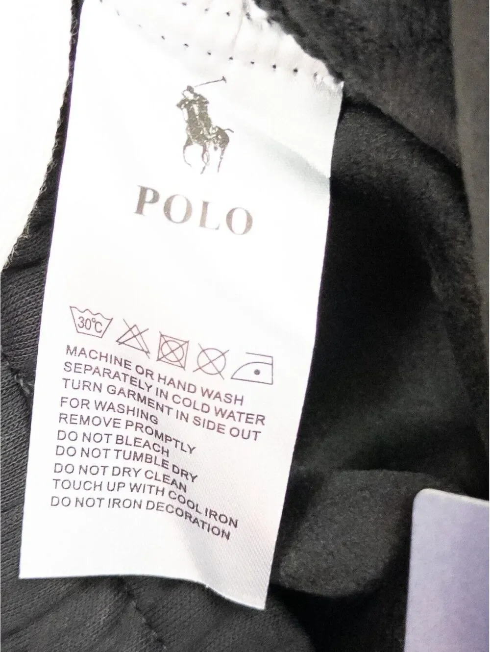 Polo Ralph Lauren Black Jogger Sweatpants with Red Logo